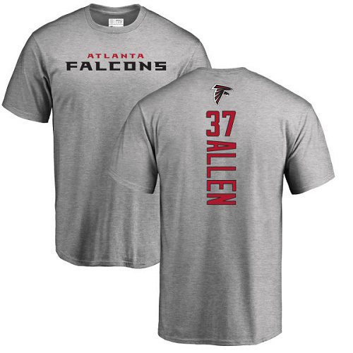 Atlanta Falcons Men Ash Ricardo Allen Backer NFL Football #37 T Shirt->atlanta falcons->NFL Jersey